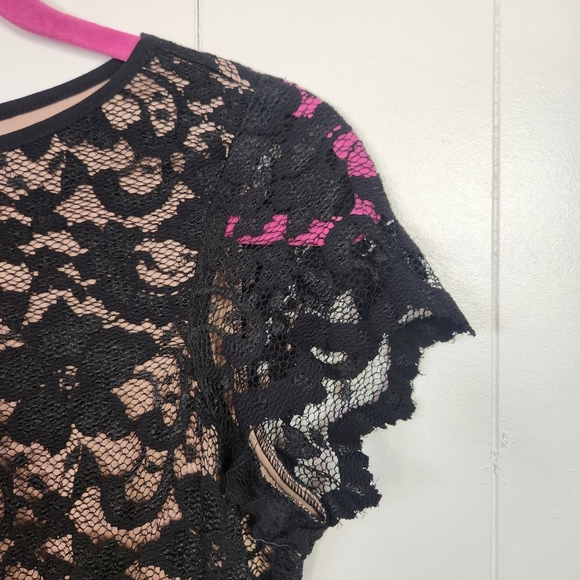 Joseph Ribkoff Dress Style 143447 Black Stretch Sequin Lace Dressy Size 8 - Picture 4 of 13